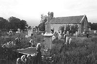 photo: old Moydow church with ancient cemetary and headstones. Located near Longford, Ireland and Ferrel castle.