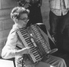 Bertha Rost with accordian