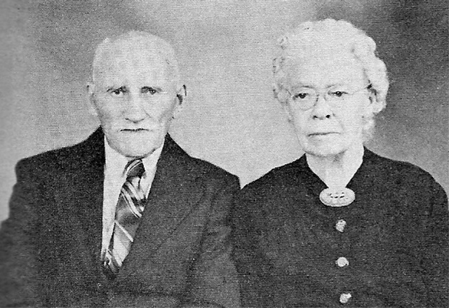 photo: Krist and Annie Rost studio portrait after their 65th wedding anniversary.